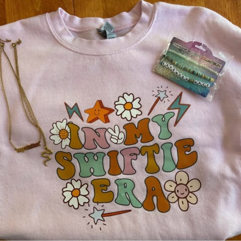 Pink Graphic Kids Sweatshirt